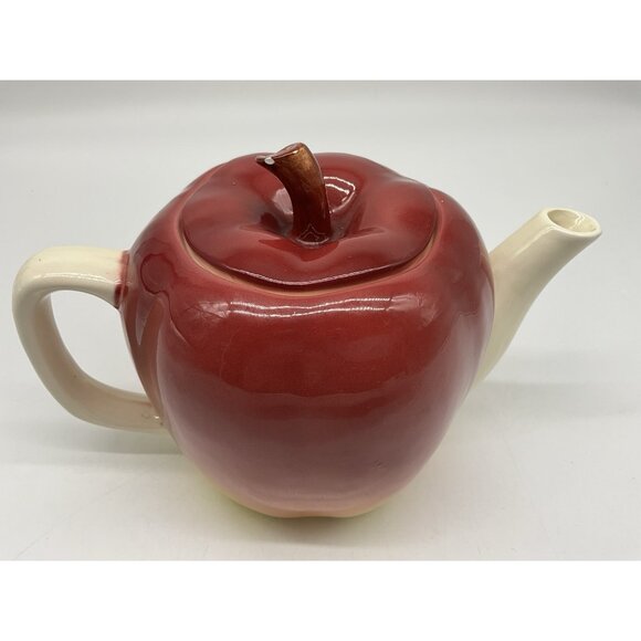 Otagiri Apple Ceramic Teapot, Vintage Made in Japan Collectible Drinkware - Picture 9 of 15